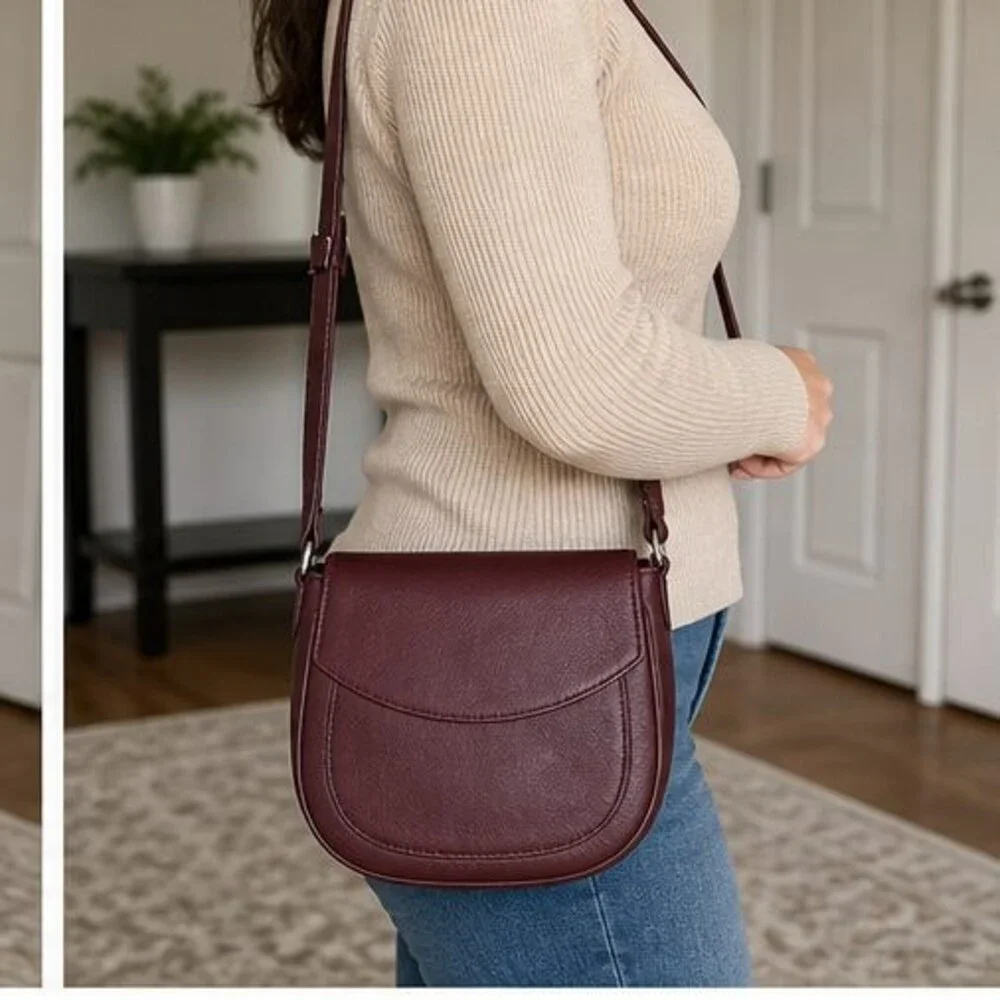 Merlot Vegan Leather Bag